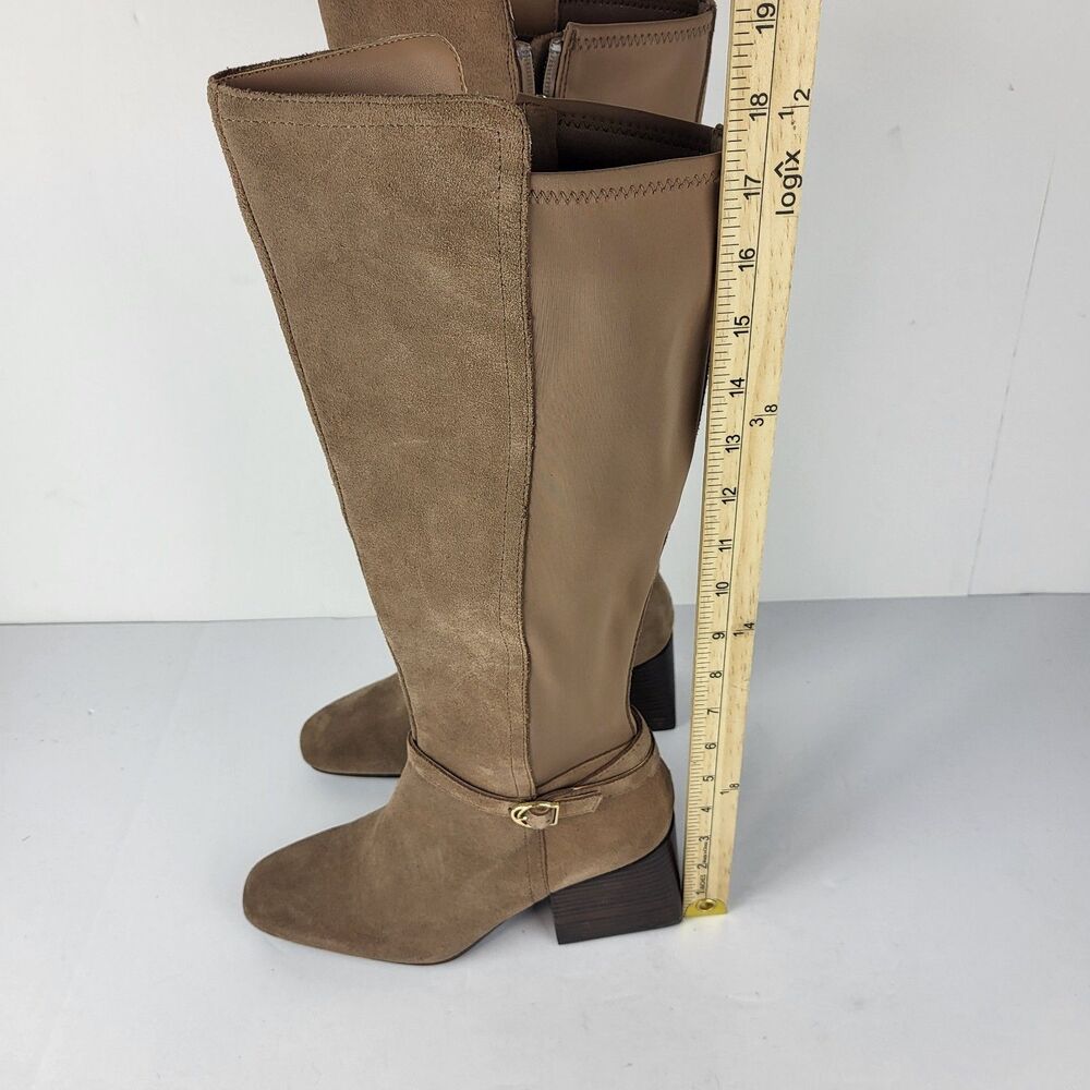 Blondo Twyla Women's Knee High Boots Waterproof Suede Taupe Size 7M - Picture 3 of 16